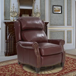 Meade - Push Thru The Arm Recliner - Cabernet