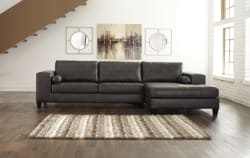 Nokomis - Charcoal - Right Arm Facing Corner Chaise 2 Pc Sectional