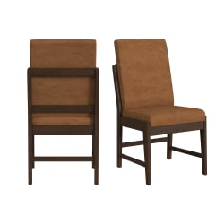 Brisbane - Dining Side Chair With Bozeman Brown PU (Set of 2) - Brown
