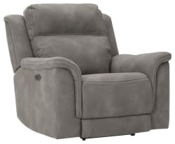 Next-Gen - Slate - Power Recliner With Adj Headrest