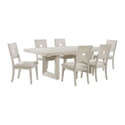 Avalanche - 7 Piece Standard Height Dining Set (Table And Six Chairs) - Antique White