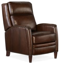 Declan - Manual Push Back Recliner - Dark Brown