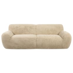 Abide - Rounded Sheepskin Sofa - Beige
