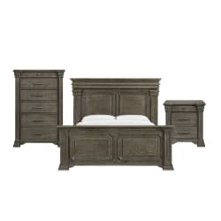 Kings Court - King 3 Piece Bedroom Set - Gray