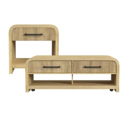 Ridgemont - 2 Piece Occasional Table Set (Coffee Table & End Table) - Natural