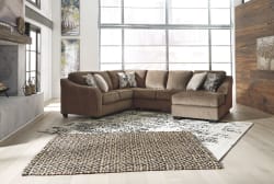 Graftin - Teak - Right Arm Facing Corner Chaise 3 Pc Sectional