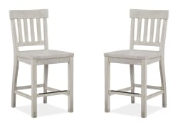 Bronwyn - Counter Chair (Set of 2) - Alabaster