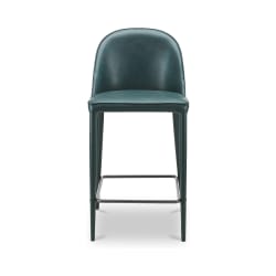 Burton - Counter Stool Vegan Leather - Dark Teal / Blue