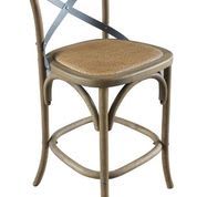 Bentwood - Counter Stool With Metal Back - Dark Brown