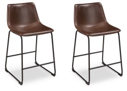 Centiar - Brown - Upholstered Barstool (Set of 2)