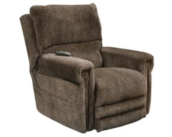Warner - Power Headrest With Lumbar Power Lay Flat Recliner - Tiger`s Eye