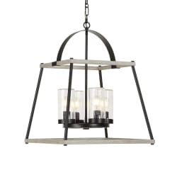 Edgecomb - 4 Light Indoor-Outdoor Pendant - Black / Gray