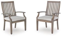 Rainier Ranch - Arm Chair With Cushion (Set of 2) - Brown / Beige
