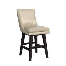 Villanova - Swivel PU Counter Stool (Set of 2) - Espresso / Beige