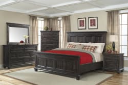 Morrison - King Panel 3 Piece Bedroom Set - Smokey Walnut