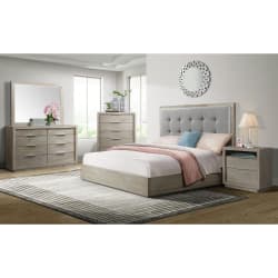 Arcadia - King 3 Piece Bedroom Set - Gray