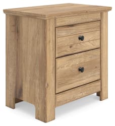 Makidern - Two Drawer Night Stand - Tan