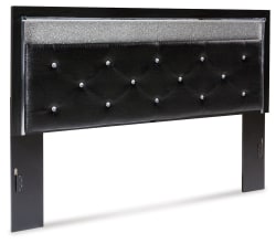 Kaydell - Black - King/Cal King Uph Panel Headboard - Glitter Details