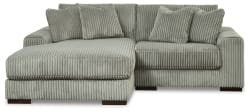 Lindyn - Left Arm Facing Corner Chaise 2 Pc Sectional - Fog