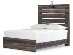 Drystan - Full Panel Bed - Brown / Beige