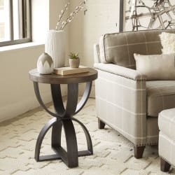 Bowden - Round Accent Table - Rustic Honey