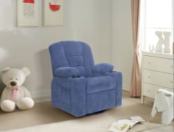 Amelia - Children's Recliner, Push Back & Swivel - Blue