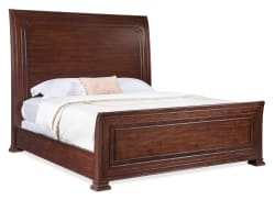 Charleston - King Sleigh Bed - Dark Brown