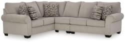 Claireah - Umber - 3-Piece Sectional With Laf Sofa With Corner Wedge