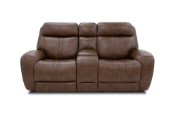 Marlen - 3P Console Loveseat (Zero Gravity, With Hidden Cupholders) - Venetian-Tobacco, Kona-Eclipse (W)