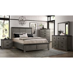 Wade - Queen Panel 4 Piece Bedroom Set - Black Finish