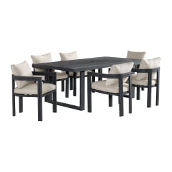 Playa - 7 Piece Standard Height Dining Set (Table And Six Chairs) - Dark Gray