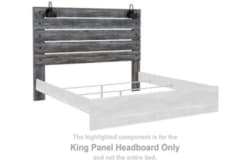 Baystorm - Gray - King Panel Headboard with Sconce Lights