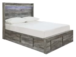 Baystorm - Gray - Full Panel Bed with 6 Storage Drawers