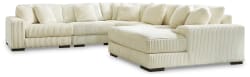 Lindyn - Right Arm Facing Corner Chaise 5 Pc Sectional - Ivory
