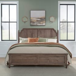 Hickory Grove - Queen Panel Bed - Heirloom Brown
