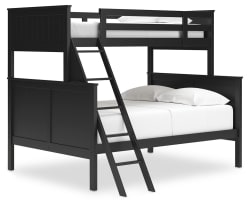 Nextonfort - Black - Twin Over Full Bunk Bed