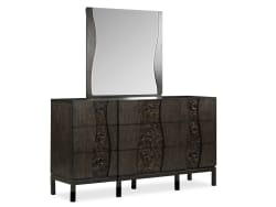 Modern Mosaic - Dresser With Mirror - Brown
