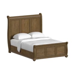Heritage & Home - Queen Sleigh Bed - Oak Brown
