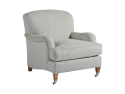 Barclay Butera Upholstery - Sydney Chair With Pewter Casters - Gray