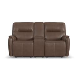 Wilson - Power Reclining Loveseat With Console And Power Headrests - Café
