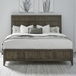 Shaker Lakes - King Panel Bed - Harvest Brown