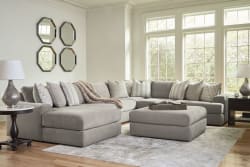 Avaliyah - Ash - 7 Pc. - 6-Piece Sectional With Laf Corner Chaise, Ottoman