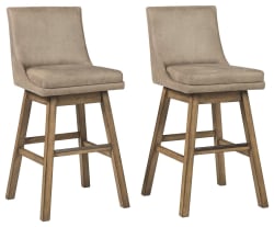 Tallenger - Dark Brown - Tall UPH Swivel Barstool(Set of 2)