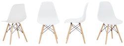 Jaspeni - White / Natural - Dining Room Side Chair (Set of 4)