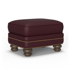 Bay Bridge - Leather Ottoman, Nailhead Trim