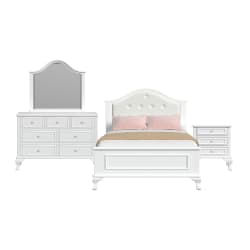 Jesse - Full Panel 4 Piece Bedroom Set - White