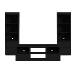 Rosalie - 3 Piece Entertainment Unit With 71" TV Console - Black