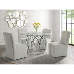 Merlin - Standard Height 5 Piece Dining Set-Table And Four Side Chairs - Gray