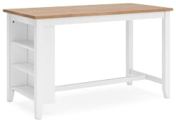 Gesthaven - Natural / White - Rectangular Dining Room Counter Table
