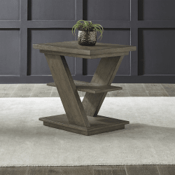 Aspen Sky - Chairside Table - Weathered Saddle Brown